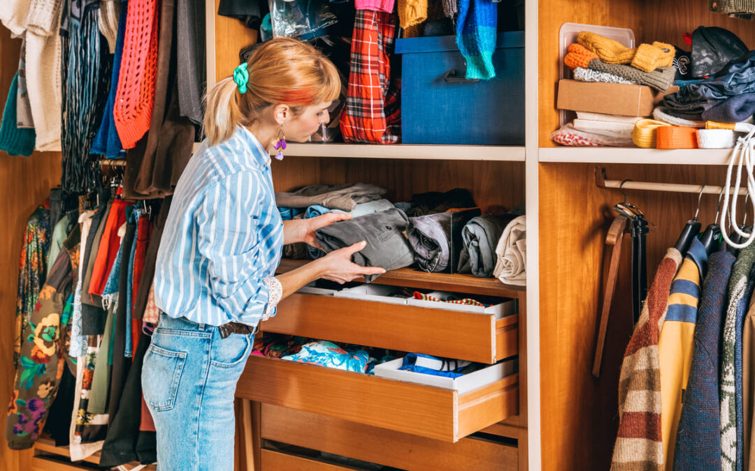 woman in closet